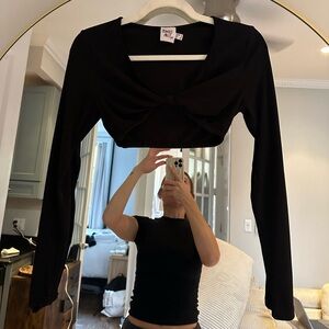Princess Polly Black Crop Top
